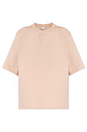 【FENDI】Short Sleeve T-Shirt/追跡+関税+全国送料込み FENDI Logo-Embossed Short-Sleeved Cotton Jersey T-Shirt in